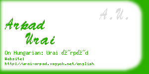 arpad urai business card